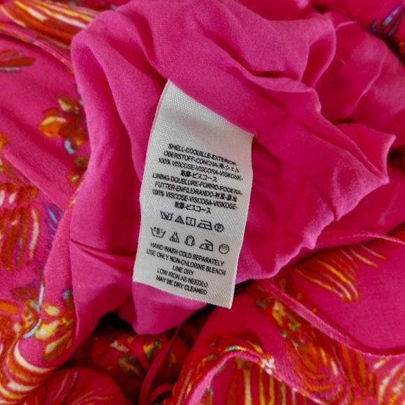 FREE PEOPLE Hot Tropics Jumpsuit Cropped Floral Tie Waist Colorful Print Size 4 - Picture 14 of 16